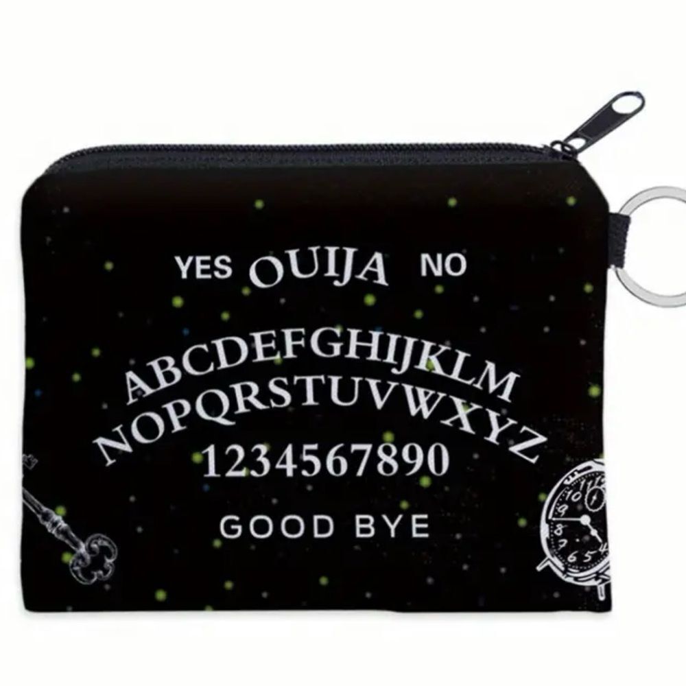 OIUJA BOARD COIN PURSE IN BLACK